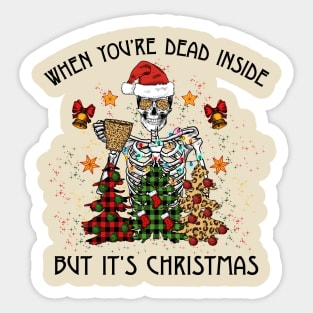 Skeleton Christmas Sticker